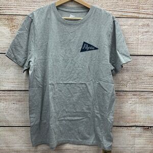 Pilgrim Mens Gray Pennant Logo T Shirt Size Large Cotton Blend Short‎ Sleeve Tee